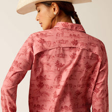 Load image into Gallery viewer, Ariat® Ladies VenTEK™ Coral Blush &amp; White Check Button Shirt
