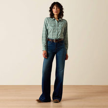 Load image into Gallery viewer, Ariat VentTEK Shirt - GREEN PAISLEY STRIPE