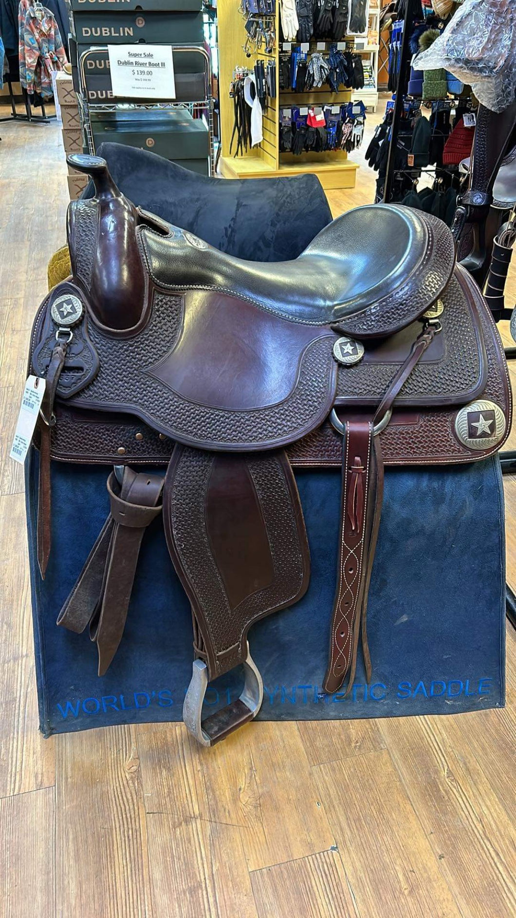 Used 17” Bar J Kelly Hedges Reiner Saddle