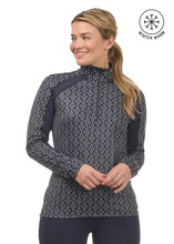 Load image into Gallery viewer, Kerrits First Level Quarter Zip Stretch Fleece Tech Top - Galaxy Blue Print