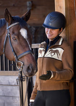 Load image into Gallery viewer, Kerrits Reflections Horse Full Zip Sweater - Acorn