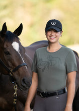 Load image into Gallery viewer, Kerrits On the Double Horse Tee - Sagestone