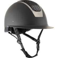 Load image into Gallery viewer, Equinavia Crown MIPS® Riding Helmet - Black/Silver Crystal