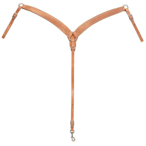 Weaver Harness Leather Contoured Ring-in-Center Breast Collar