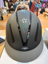 Load image into Gallery viewer, IRH F1 SHORT BRIM HELMET- Black Custom Swarovski Medium
