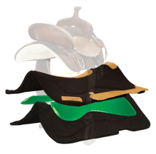 Load image into Gallery viewer, Impact Gel Contour Classic Saddle Pad- Brown Wear Leather 30x30
