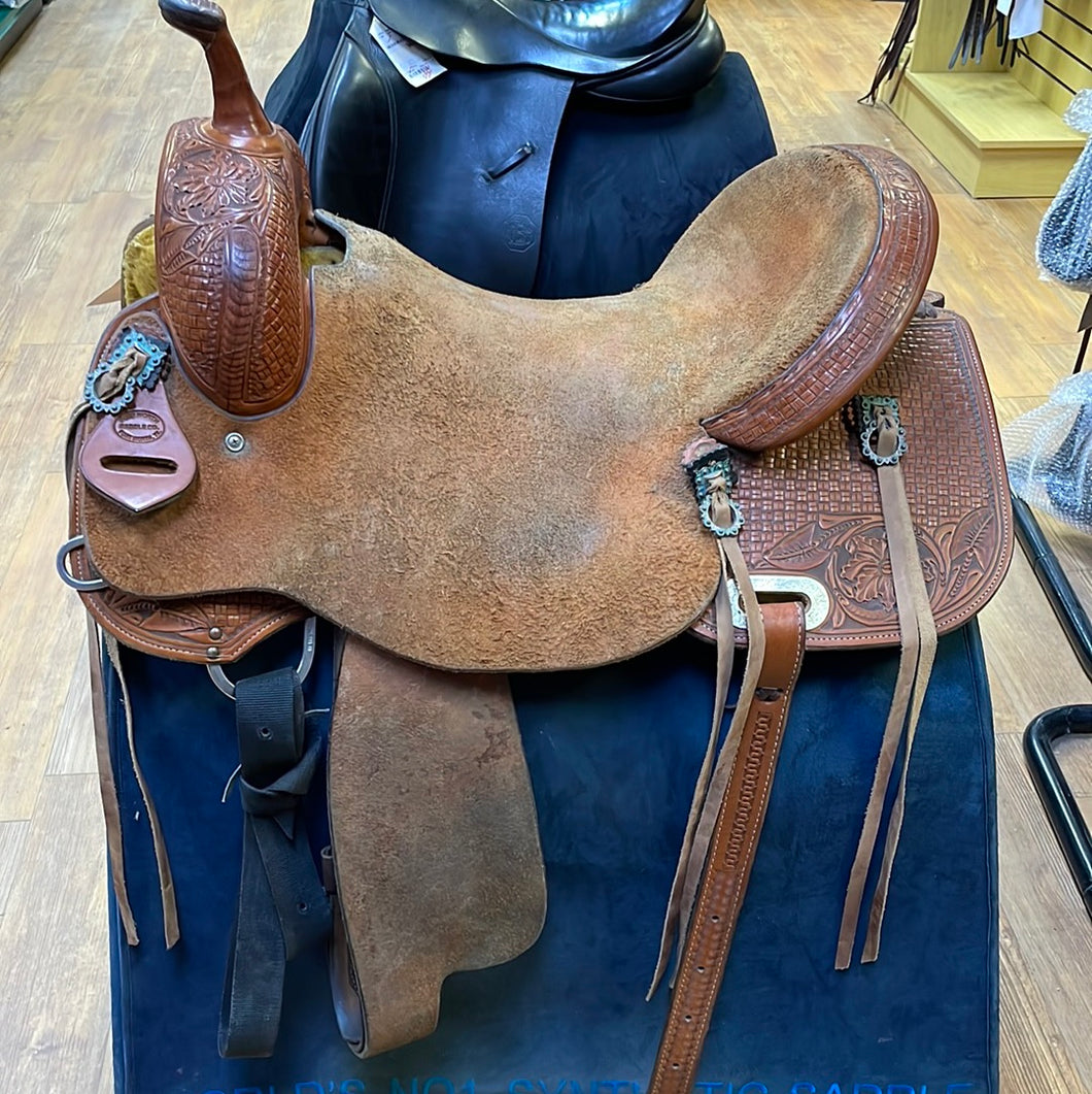 Used 18” Fort Worth Saddle Co. Rough out Saddle #15640
