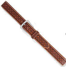 Load image into Gallery viewer, Justin Unisex Brown Saddle Creek Western Leather Belt C14104