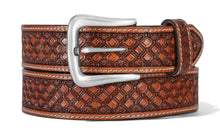 Load image into Gallery viewer, Justin Unisex Brown Saddle Creek Western Leather Belt C14104
