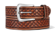 Load image into Gallery viewer, Justin Unisex Brown Saddle Creek Western Leather Belt C14104