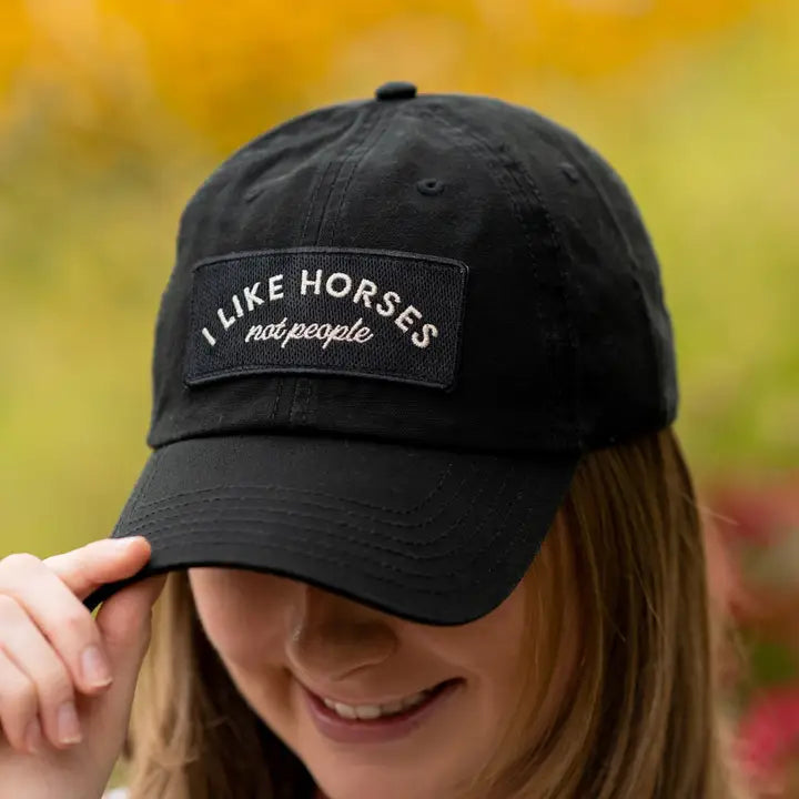 I Like Horses - Classic Barn Hat Black