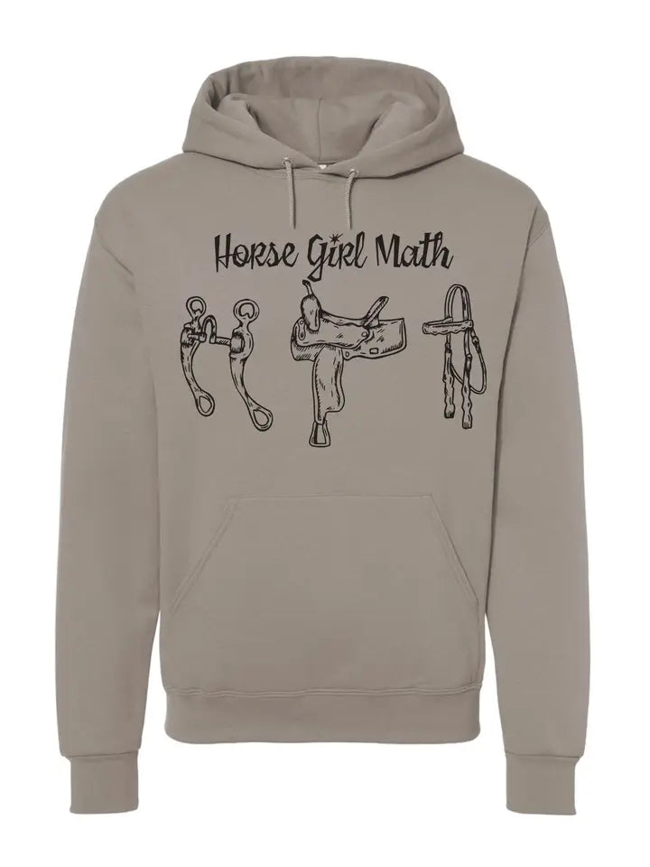 Horse Girl Math Hoodie Log Cabin Tack