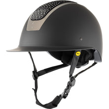 Load image into Gallery viewer, Equinavia Crown MIPS® Riding Helmet - Black/Silver Crystal