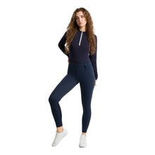 Load image into Gallery viewer, Horze Anya Womens Thermo Hybrid Full Seat Tights - Dark Navy