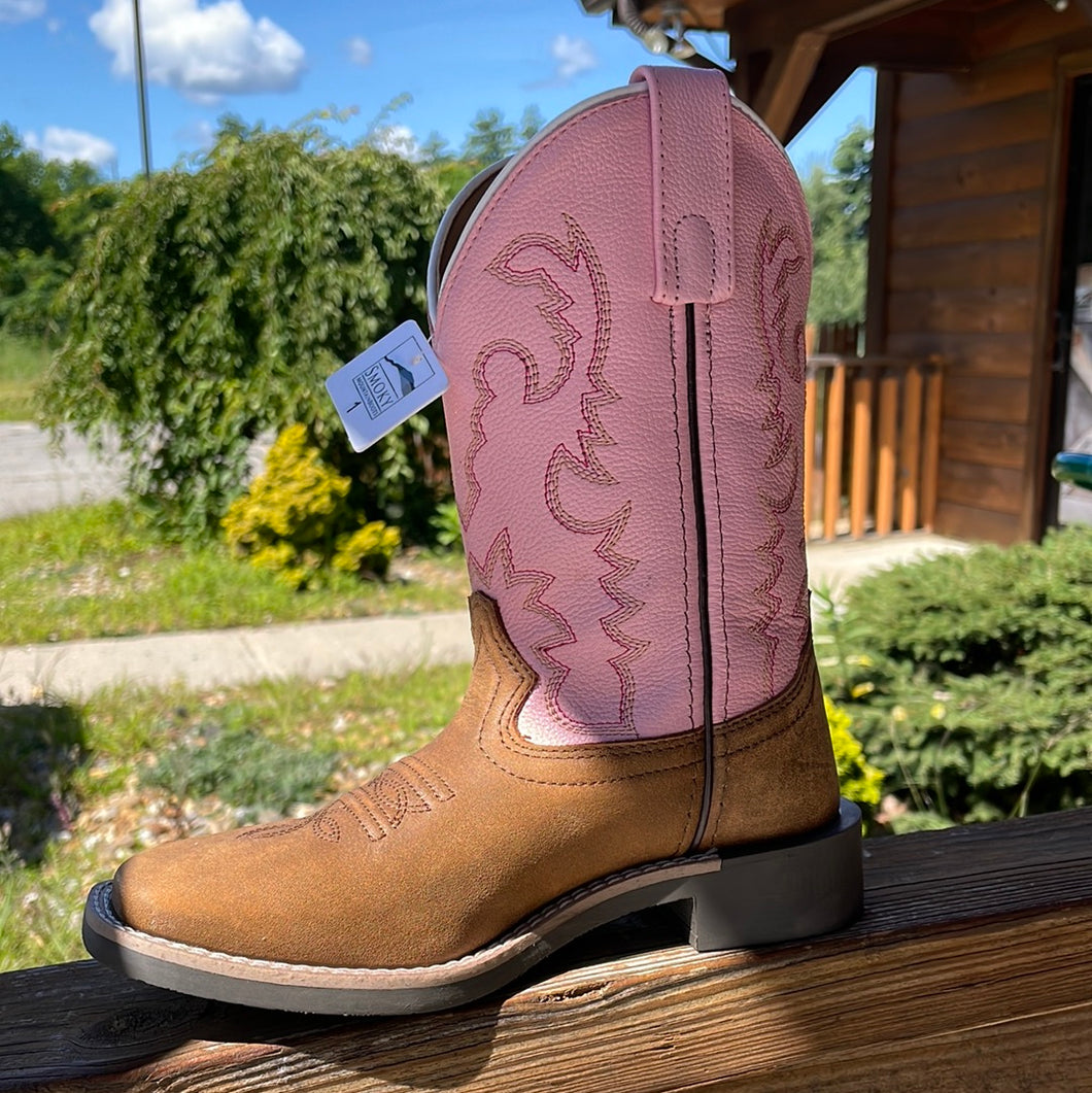 Smoky Mountain Addison Kids Western Pink Boots