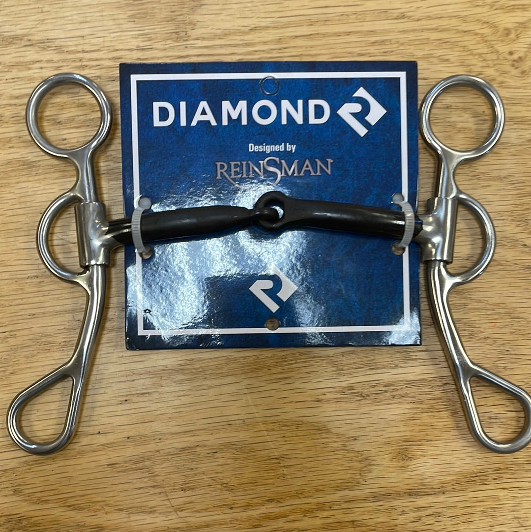 Diamond R Smooth Sweet Iron Argentine Bit Log Cabin Tack