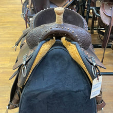 Load image into Gallery viewer, Used 16” Circle Y Mounted Shooting Saddle #13183
