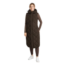 Load image into Gallery viewer, B Vertigo Gem Womens Waxed Padded Long Vest - Turkish Coffee