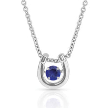 Load image into Gallery viewer, Montana Silversmith Dancing Birthstone Horseshoe Necklace - color