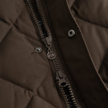 Load image into Gallery viewer, B Vertigo Gem Womens Waxed Padded Long Vest - Turkish Coffee