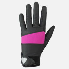 Load image into Gallery viewer, Horze Kids Gloves with Heart Glitter Print