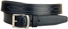 Load image into Gallery viewer, Tory Nameplate Repeated Stitch Bridle Leather Belt 1.5" 2635