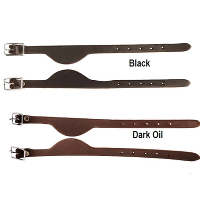 WeaverÂ® Dark Mahogany Leather Flared Fender Hobbles Pair