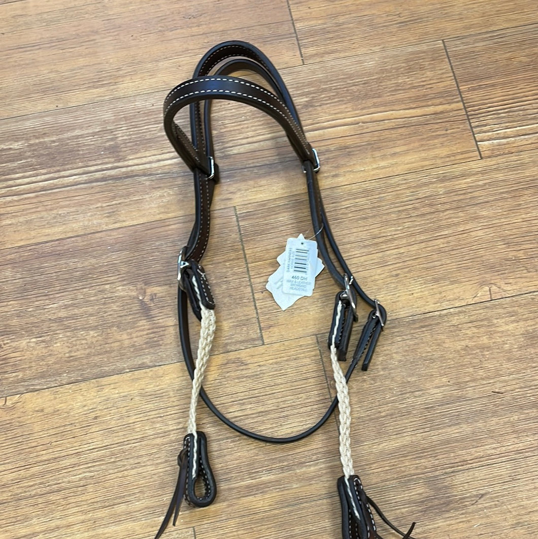 Tory Wax Leather Browband Dark Oil Headstall