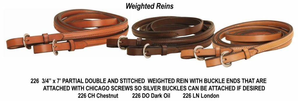 Tory weighted leather reins