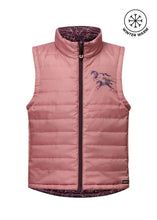 Load image into Gallery viewer, Kids Round Up Reversible Quilted Riding Vest - Vineyard
