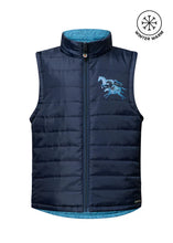 Load image into Gallery viewer, Kids Round Up Reversible Quilted Riding Vest - Dewdrop
