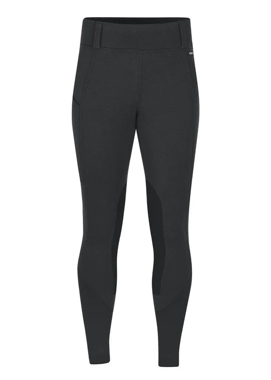 KERRITS Sit Tight Wind Pro® Knee Patch Winter Riding Tight - Black