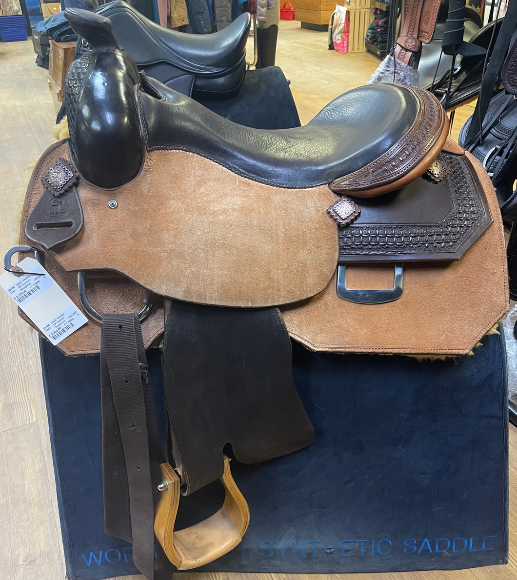 Used 16” CP Custom Two Tone Western Saddle #20486