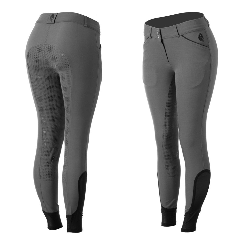 Equinavia Astrid Women's Summer Full Seat Breeches - Grey/Black