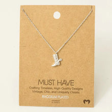 Load image into Gallery viewer, Cowboy Boots Pendant Necklace

