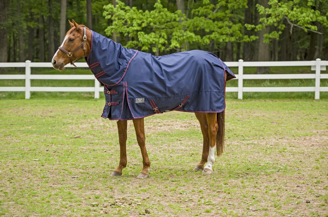 TuffRider 1200 D Comfy Detachable Neck Turnout Sheet-Navy