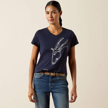 Load image into Gallery viewer, ARIAT Hay Girl T-Shirt- Navy
