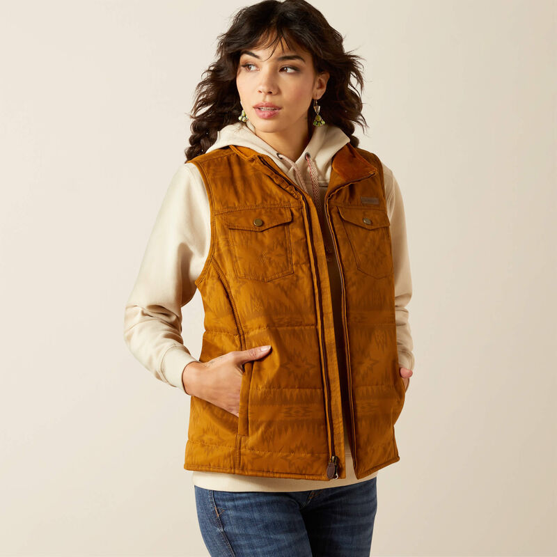 ARIAT Grizzly Quilted Vest-Brumbley Print