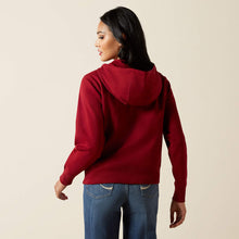 Load image into Gallery viewer, Ariat Stitched Full Zip Hoodie - Biking Red
