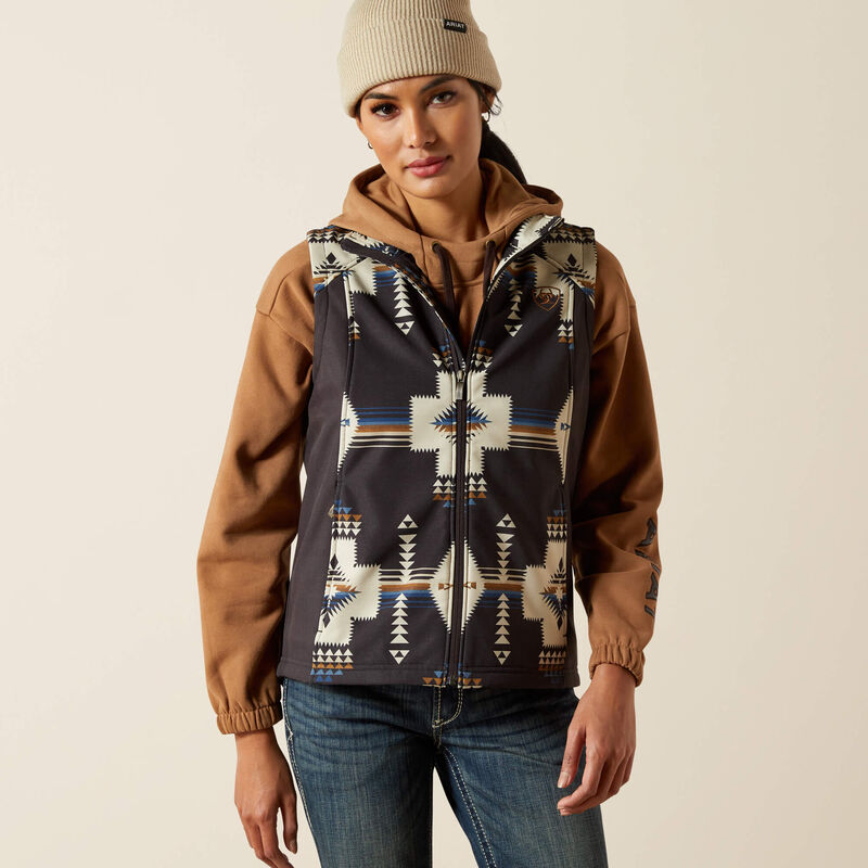 ARIAT Ariat Logo Softshell Print Vest-THORNSTONE PRINT