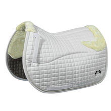 Load image into Gallery viewer, EQUINE COUTURE REGAL SADDLE PAD WITH WHITE SHERPA FLEECE AND COOLMAX LINING
