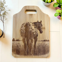 Load image into Gallery viewer, Horse Bamboo Cutting, Cheese Board 8x11
