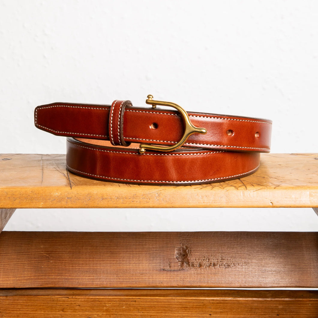 Tory Belt Oakbark with Brass Spur Buckle -1