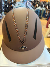 Load image into Gallery viewer, IRH F1 SHORT BRIM HELMET- Brown Custom Swarovski Small
