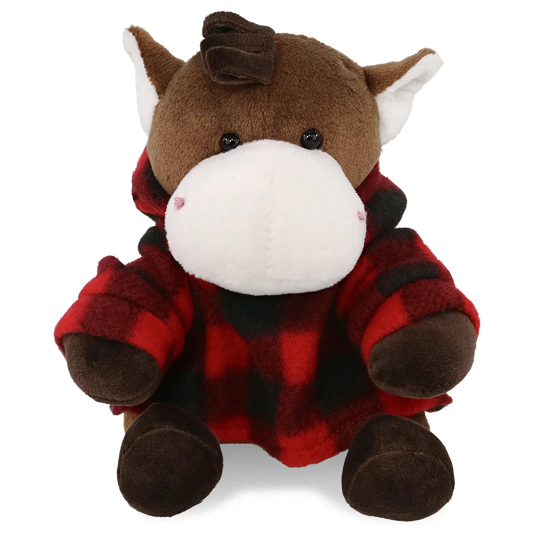 Plush Red Plaid Hoodie - 6