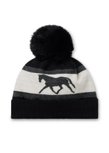 Load image into Gallery viewer, Pony Pom Winter Hat - Black
