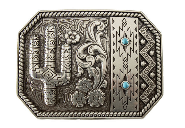 Blazin Roxx Womens Cactus Floral Belt Buckle