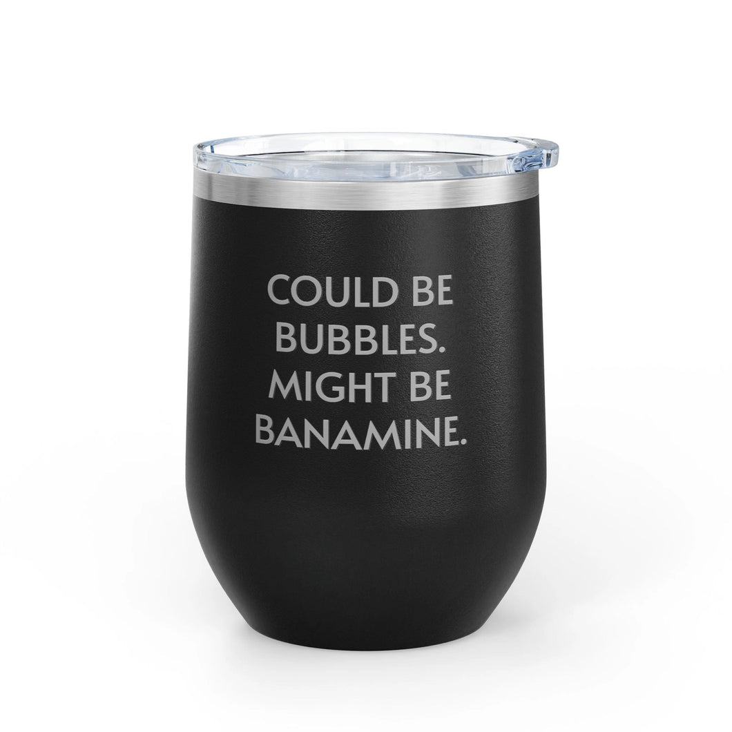 Insulated 10oz Stemless Tumbler- Could Be Bubbles- Black