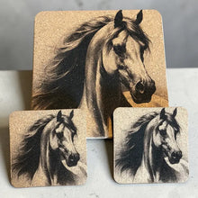 Load image into Gallery viewer, cork trivet and drink coasters, gift set
