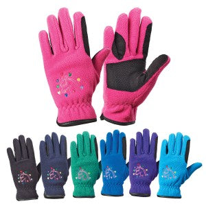 Horse N Heart Fleece Gloves - Child's Ovation